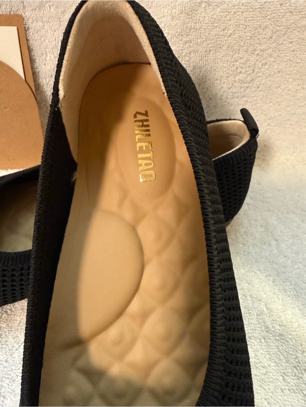 Black Mesh Ballet Flats with Bow. Bundle shoes were deeper discount. - Picture 2 of 13